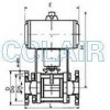 GUQ-10(LF)，GUQ-16(LF)，GUQ-25(LF)，GUQ-32(LF)，氣動開關(guān)型高真空球閥