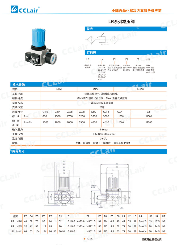 LR系列減壓閥