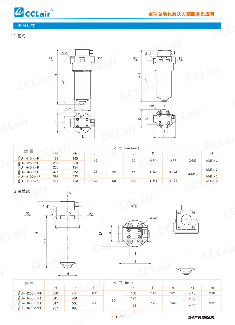 ZU-H、QU-H系列壓力管路過(guò)濾器-3