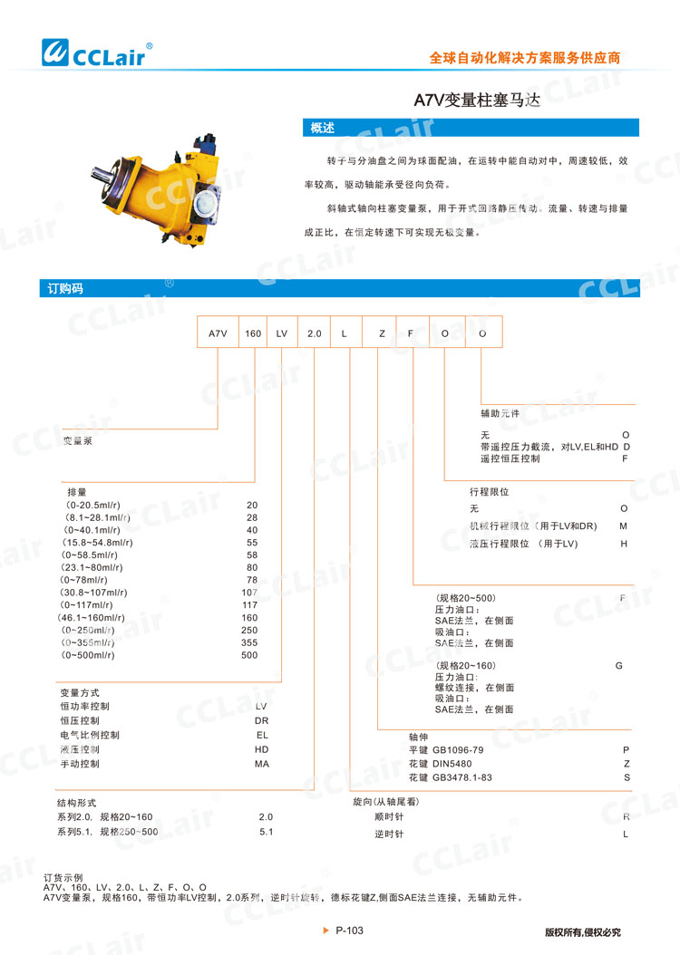 A7V变量柱塞泵马达-1