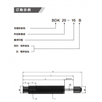 BDE85-50/90/125/165,BDE115-50/100/150/200/250，BDK12-14/16-1220-16/25-25/27-25/33-25/33-50/36-25B，小型可调节液压缓冲器BDK1214~3650